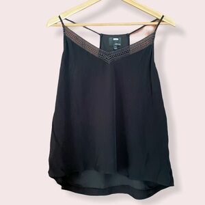 Greylin Black Crochet Camisole Tank Top Size Large